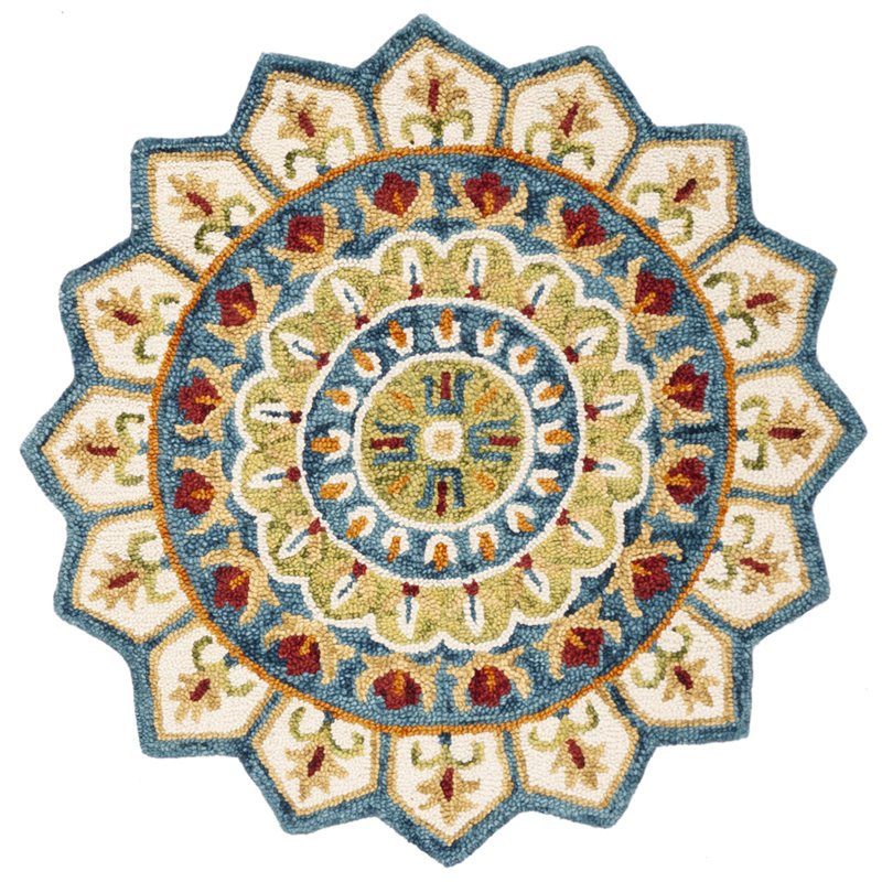 Safavieh Novelty 4' Round Hand Tufted Wool Rug