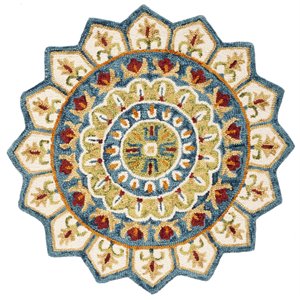 Safavieh Novelty 4' Round Hand Tufted Wool Rug