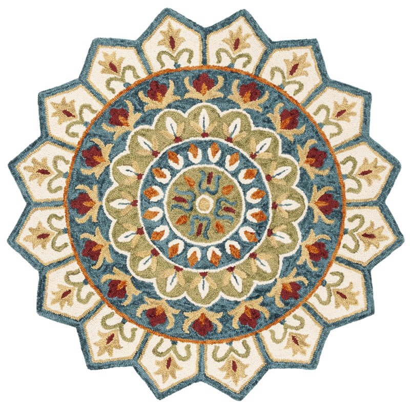 Safavieh Novelty 5' Round Hand Tufted Wool Rug