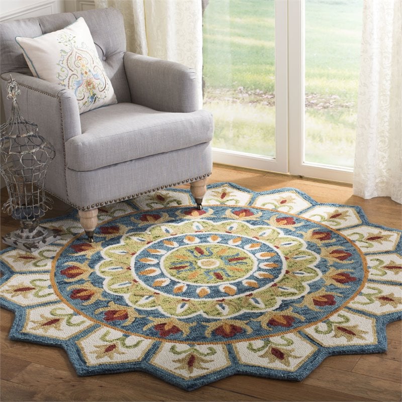 Safavieh Novelty 6' Round Hand Tufted Wool Rug