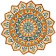 Safavieh Novelty 6' Round Hand Tufted Wool Rug in Gold and Ivory