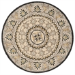 Safavieh Novelty 4' Round Hand Tufted Wool Rug in Gray and Black