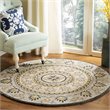 Safavieh Novelty 5' Round Hand Tufted Wool Rug in Gray and Black