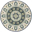 Safavieh Novelty 6' Round Hand Tufted Wool Rug in Ivory and Blue