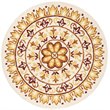 Safavieh Novelty 6' Round Hand Tufted Wool Rug in Ivory and Gold