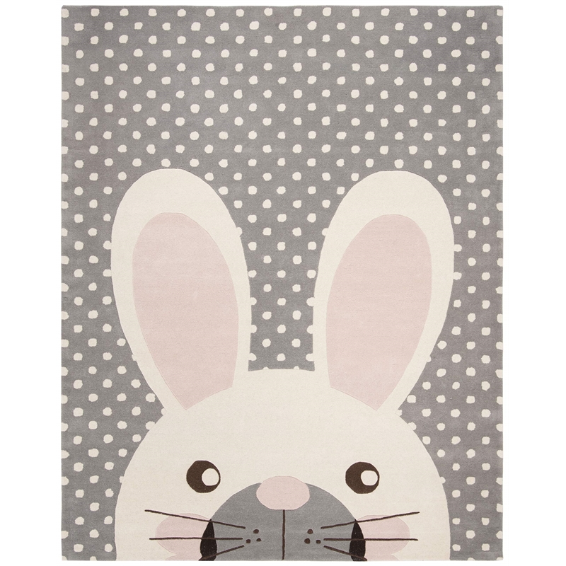 Safavieh 8' x 10' Hand Tufted Rug in Gray and Ivory
