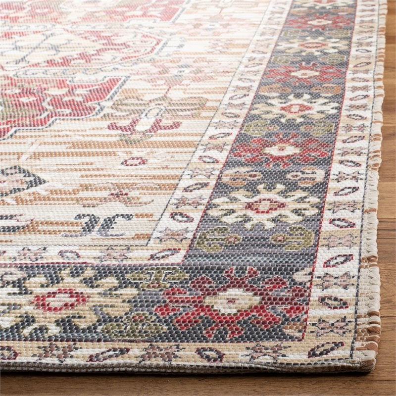 Safavieh Saffron 5' x 8' Hand Loomed Rug in Beige and Red