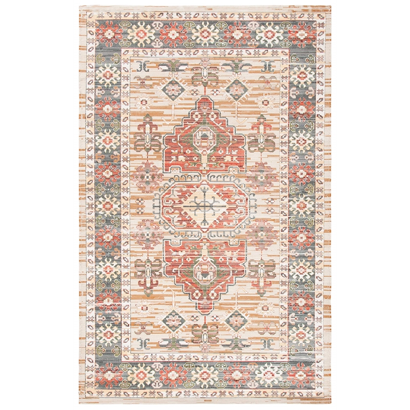 Safavieh Saffron 8' x 10' Hand Loomed Rug in Beige and Red