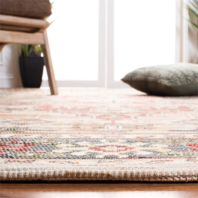 Safavieh Saffron 8' x 10' Hand Loomed Rug in Beige and Red