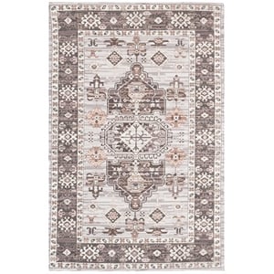 Safavieh Saffron 3' x 5' Hand Loomed Rug in Taupe and Ivory