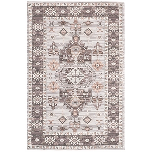 Safavieh Saffron 4' x 6' Hand Loomed Rug in Taupe and Ivory