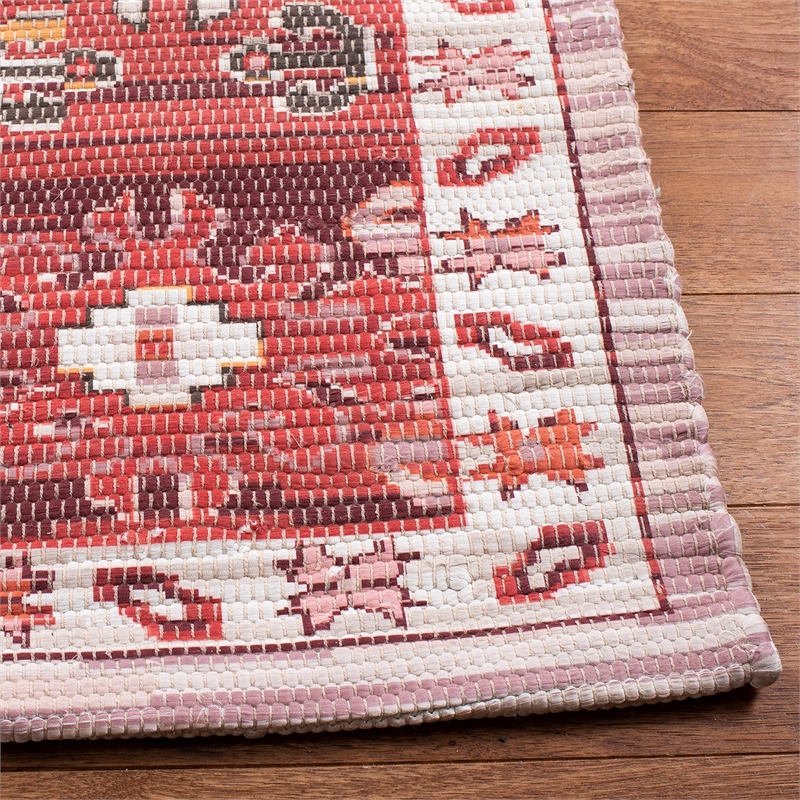 Safavieh Saffron 3' x 5' Hand Loomed Rug in Terracotta and Ivory
