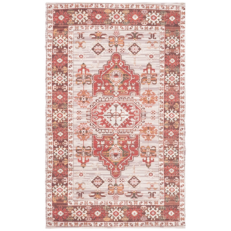 Safavieh Saffron 4' x 6' Hand Loomed Rug in Terracotta and Ivory