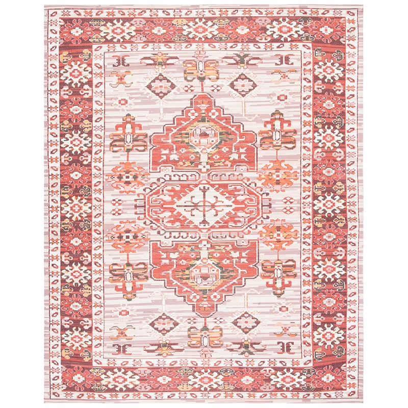 Safavieh Saffron 5' x 8' Hand Loomed Rug in Terracotta and Ivory