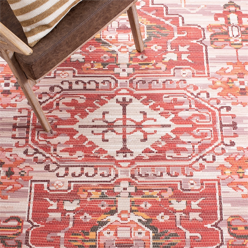 Safavieh Saffron 5' x 8' Hand Loomed Rug in Terracotta and Ivory