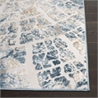 Safavieh Vogue 2' X 8' Polyester Power Loomed Rug In Ivory And Teal