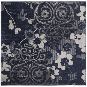 Safavieh Adirondack 6' Square Rug in Navy and Silver