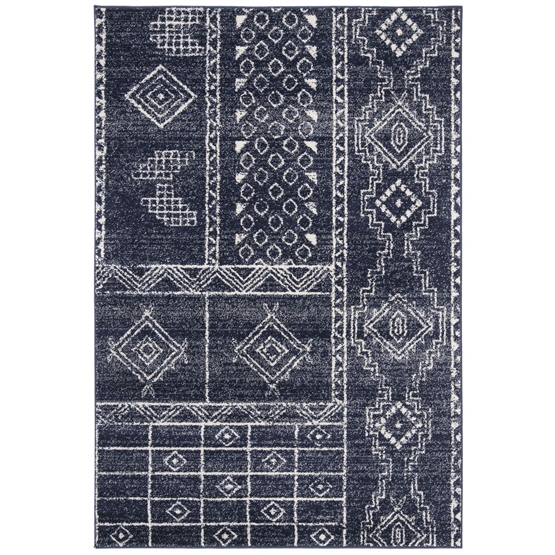 Safavieh Adirondack 4' x 6' Rug in Navy and White
