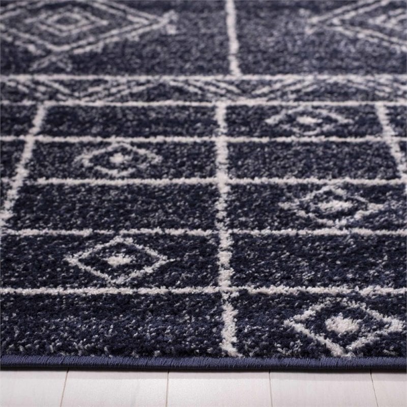 Safavieh Adirondack 6' Square Rug in Navy and White