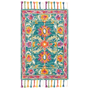 Safavieh Aspen 2'-0&quot x 3'-0&quot Wool Hand Tufted Rug in Turquoise / Purple