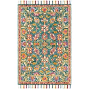 Safavieh Aspen 4'-0&quot x 6'-0&quot Wool Hand Tufted Rug in Turquoise / Purple