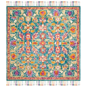 Safavieh Aspen 7'-0&quot x 7'-0&quot Wool Hand Tufted Rug in Turquoise / Purple