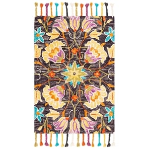 Safavieh Aspen 2' x 3' Hand Tufted Wool Rug in Black and Purple