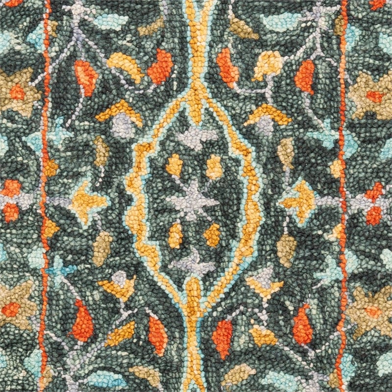 Safavieh Aspen 2' x 3' Hand Tufted Wool Rug in Olive and Rust