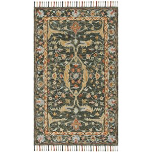 Safavieh Aspen 4' x 6' Hand Tufted Wool Rug in Olive and Rust