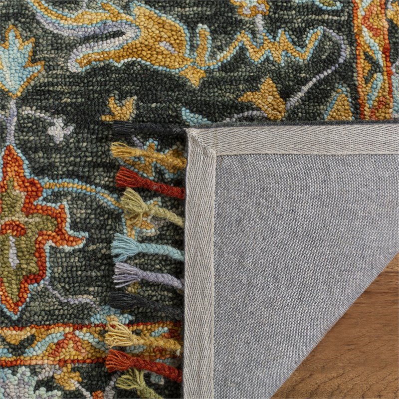 Safavieh Aspen 5' x 8' Hand Tufted Wool Rug in Olive and Rust