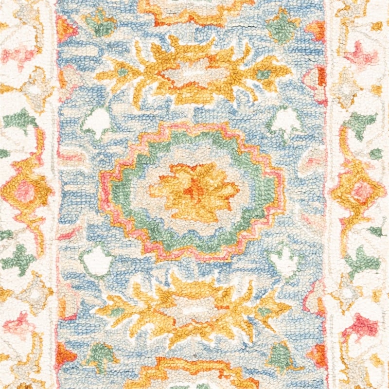 Safavieh Aspen 2' x 3' Hand Tufted Wool Rug in Blue and Ivory