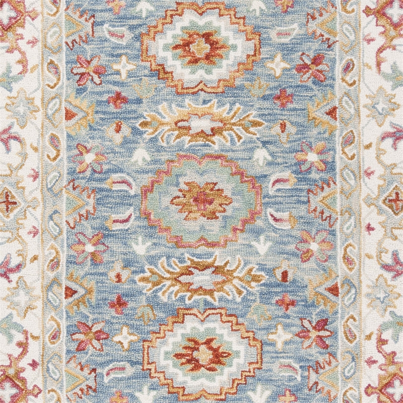 Safavieh Aspen 3' x 5' Hand Tufted Wool Rug in Blue and Ivory