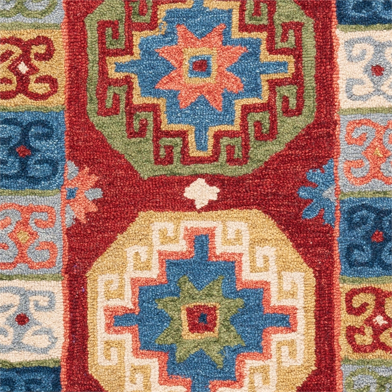 Safavieh Aspen 2' x 3' Hand Tufted Wool Rug in Red and Blue
