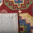 Safavieh Aspen 7' Square Hand Tufted Wool Rug in Red and Blue