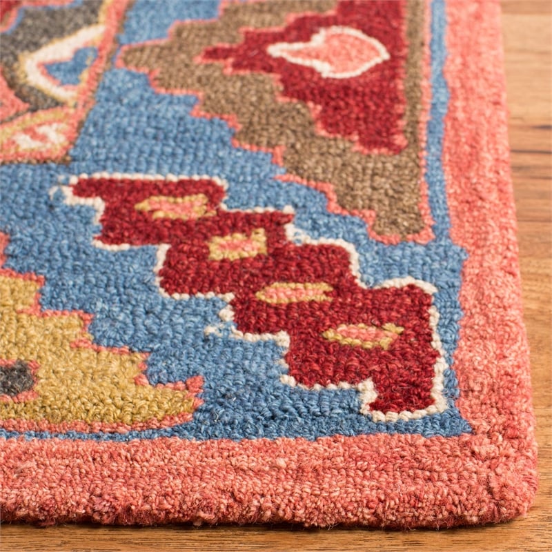 Safavieh Aspen 2' x 3' Hand Tufted Wool Rug in Red and Blue