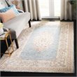 Safavieh Aubusson 4' x 6' Hand Tufted Wool Rug in Blue and Pink