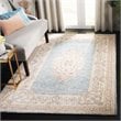 Safavieh Aubusson 5' x 8' Hand Tufted Wool Rug in Blue and Pink