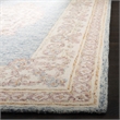 Safavieh Aubusson 6' Square Hand Tufted Wool Rug in Blue and Pink