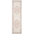 Safavieh Aubusson 4' x 6' Hand Tufted Wool Rug in Ivory and Pink