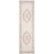 Safavieh Aubusson 4' x 6' Hand Tufted Wool Rug in Ivory and Pink
