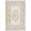 Safavieh Aubusson 4' x 6' Hand Tufted Wool Rug in Ivory and Pink