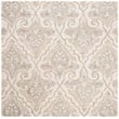 Safavieh Aubusson 6' Square Hand Tufted Wool Rug in Ivory and Green