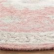 Safavieh Aubusson 6' Round Hand Tufted Wool Rug in Red and Ivory
