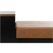Safavieh Maruka Faux Leather Storage Bench in Brown and Black