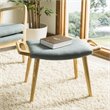 Safavieh Yara Upholstered Bench in Blue and Natural