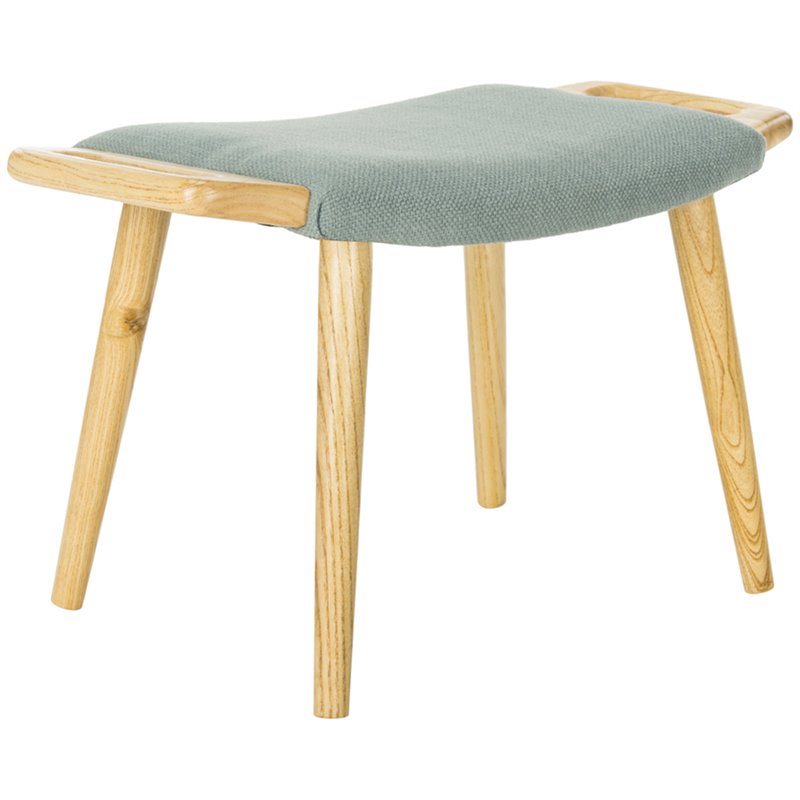 Safavieh Yara Upholstered Bench in Blue and Natural
