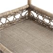 Safavieh Ambrose 2 Tier Rattan Bar Cart in Gray Wash and Antique Brass
