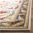 Safavieh Blossom 6' Square Hand Tufted Wool Rug in Ivory and Green