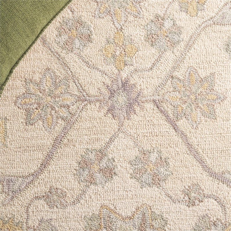 Safavieh Blossom 5' x 8' Hand Tufted Wool Rug in Slate and Beige
