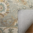 Safavieh Blossom 5' x 8' Hand Tufted Wool Rug in Aqua and Ivory